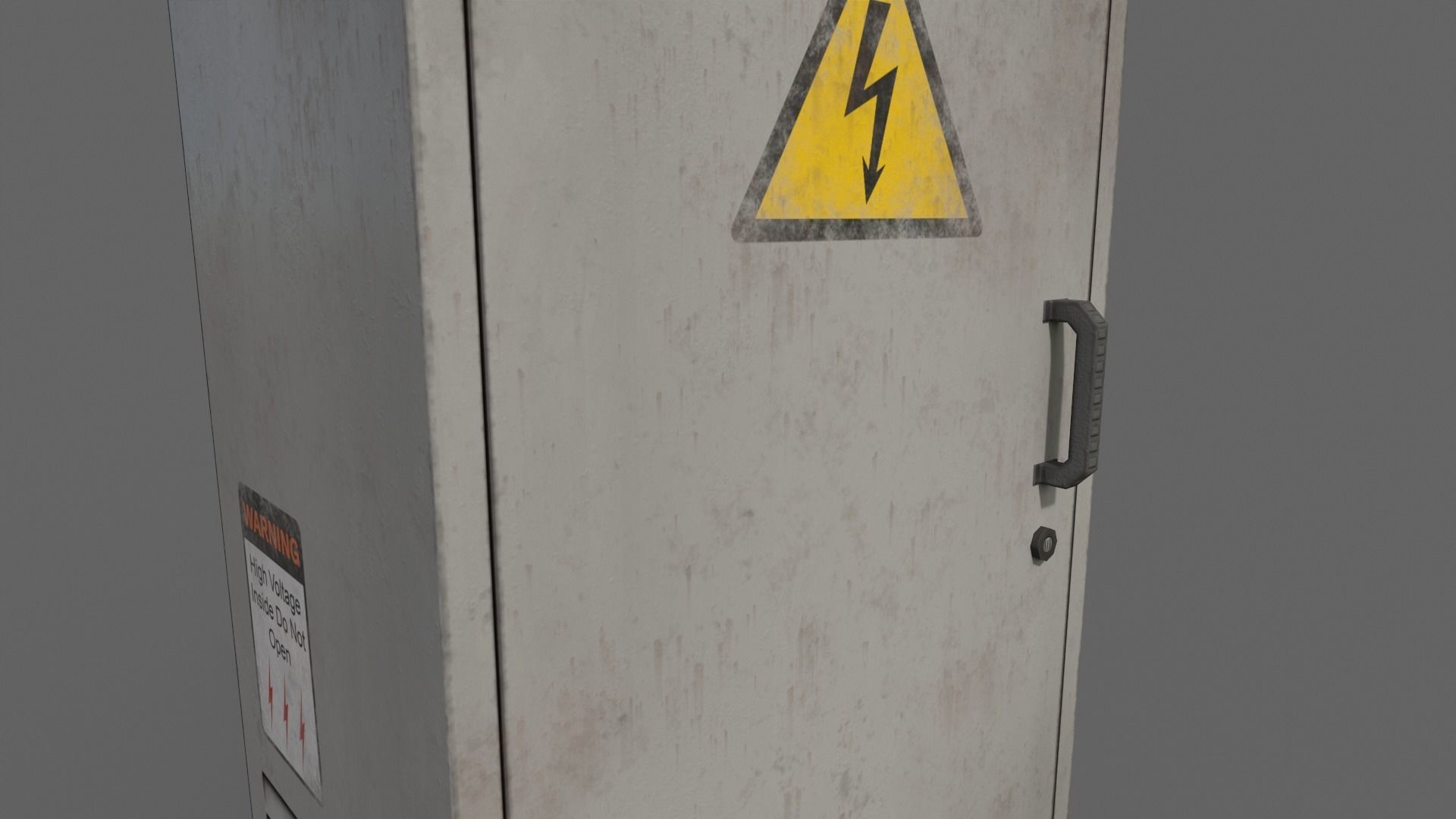 PBR Electric Box LightGrey V2 Low-poly 3D model_12