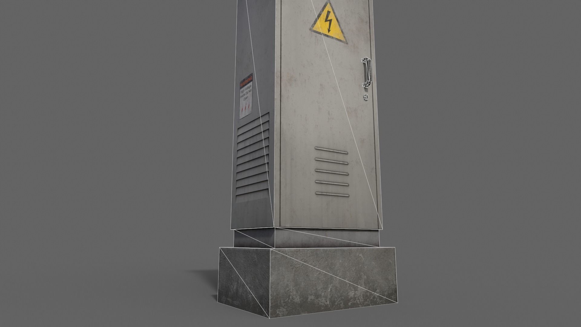 PBR Electric Box LightGrey V2 Low-poly 3D model_18