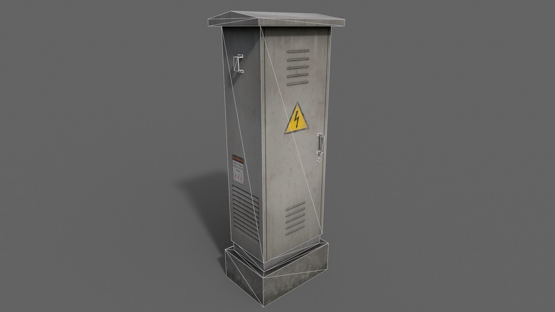 PBR Electric Box LightGrey V2 Low-poly 3D model_16
