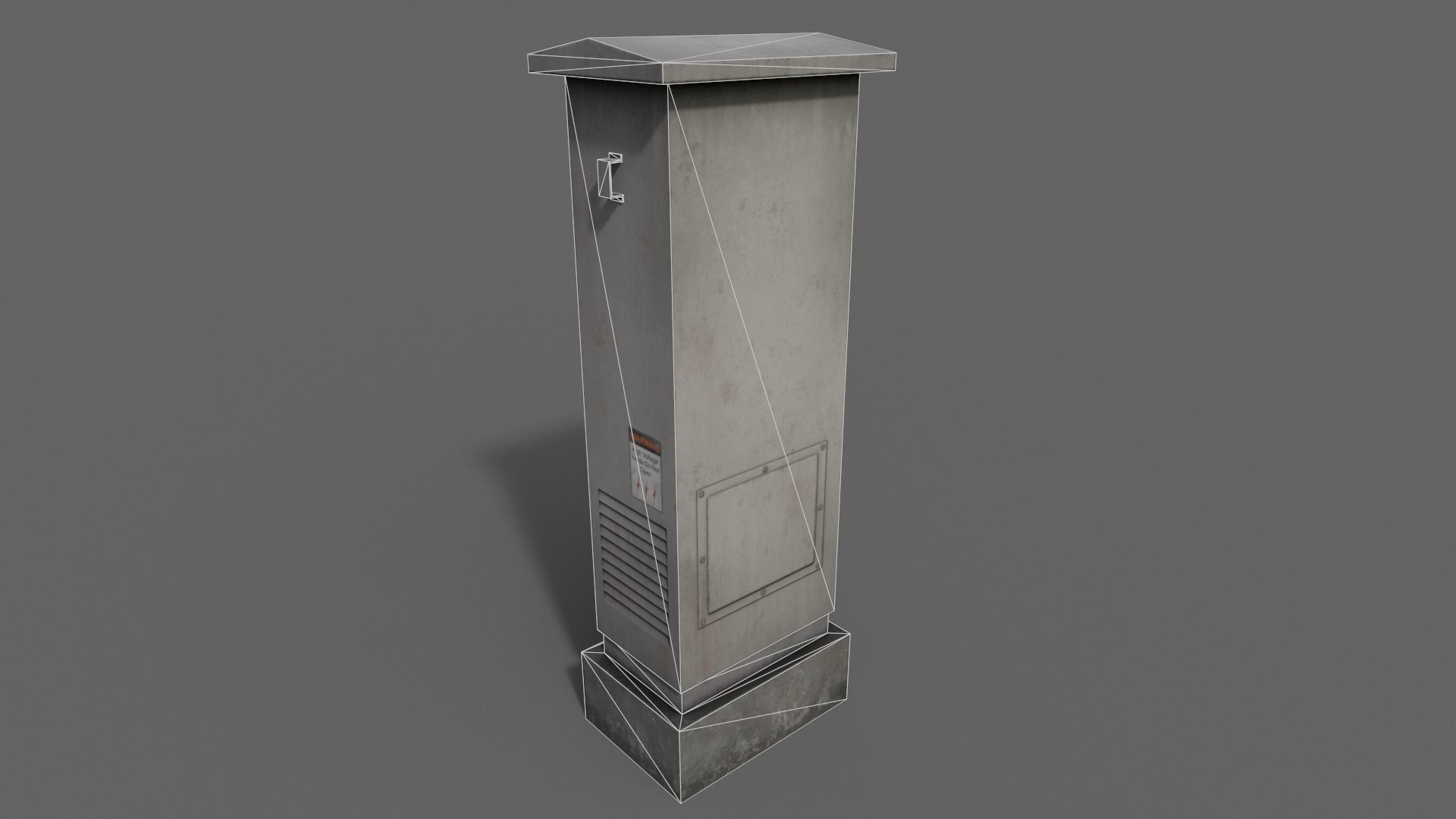 PBR Electric Box LightGrey V2 Low-poly 3D model_20