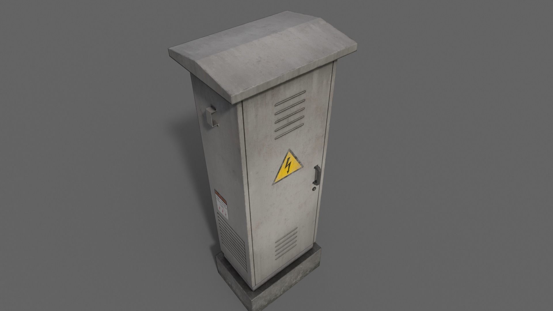 PBR Electric Box LightGrey V2 Low-poly 3D model_10