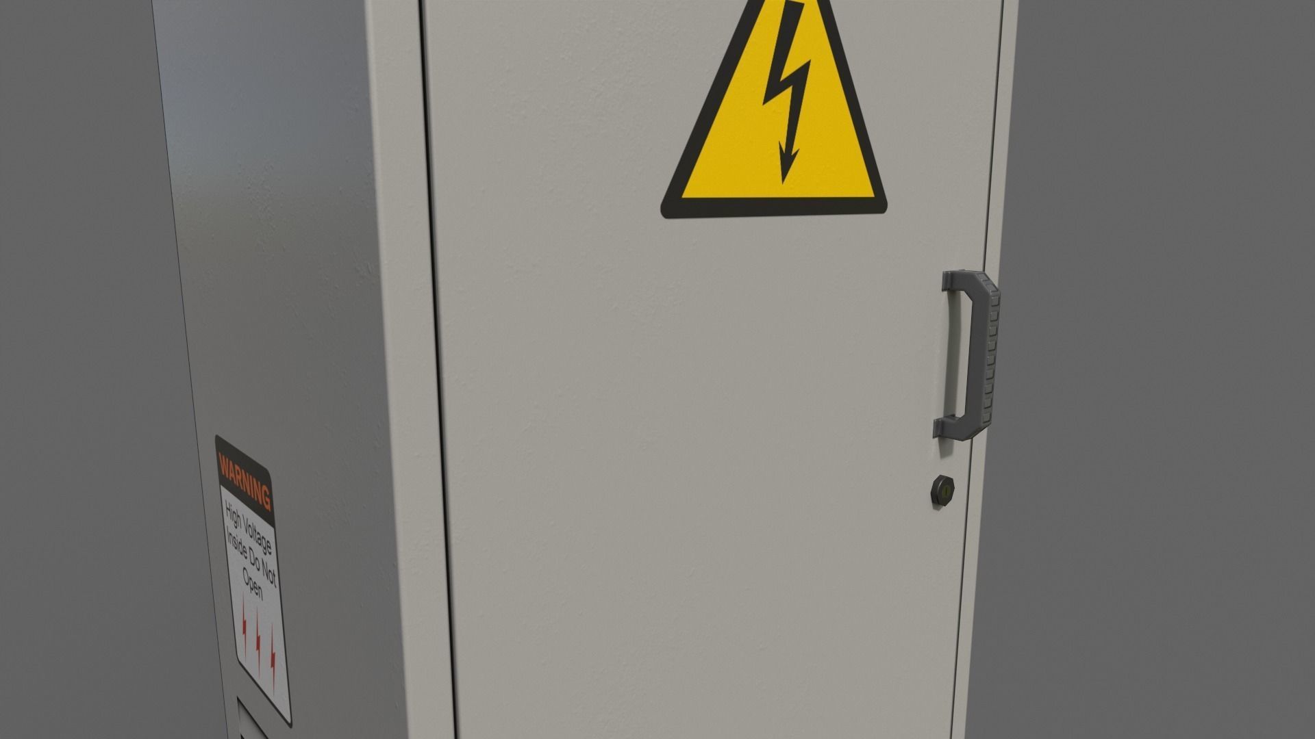 PBR Electric Box LightGrey V2 Low-poly 3D model_5