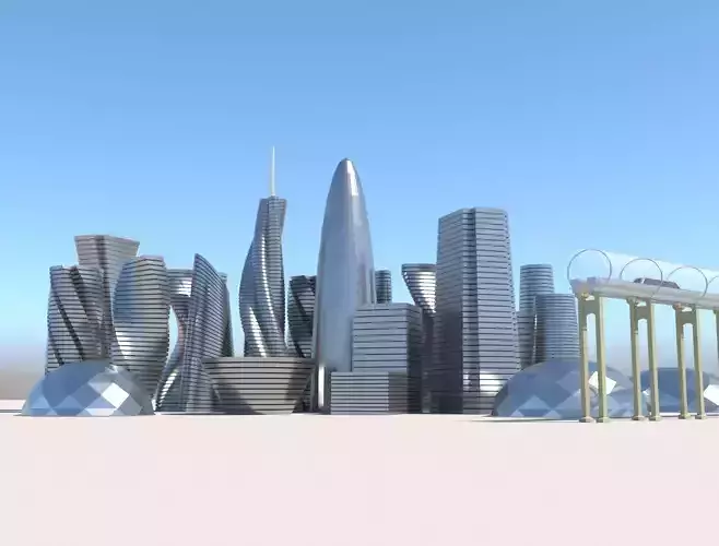 Futuristic City Royalty Free