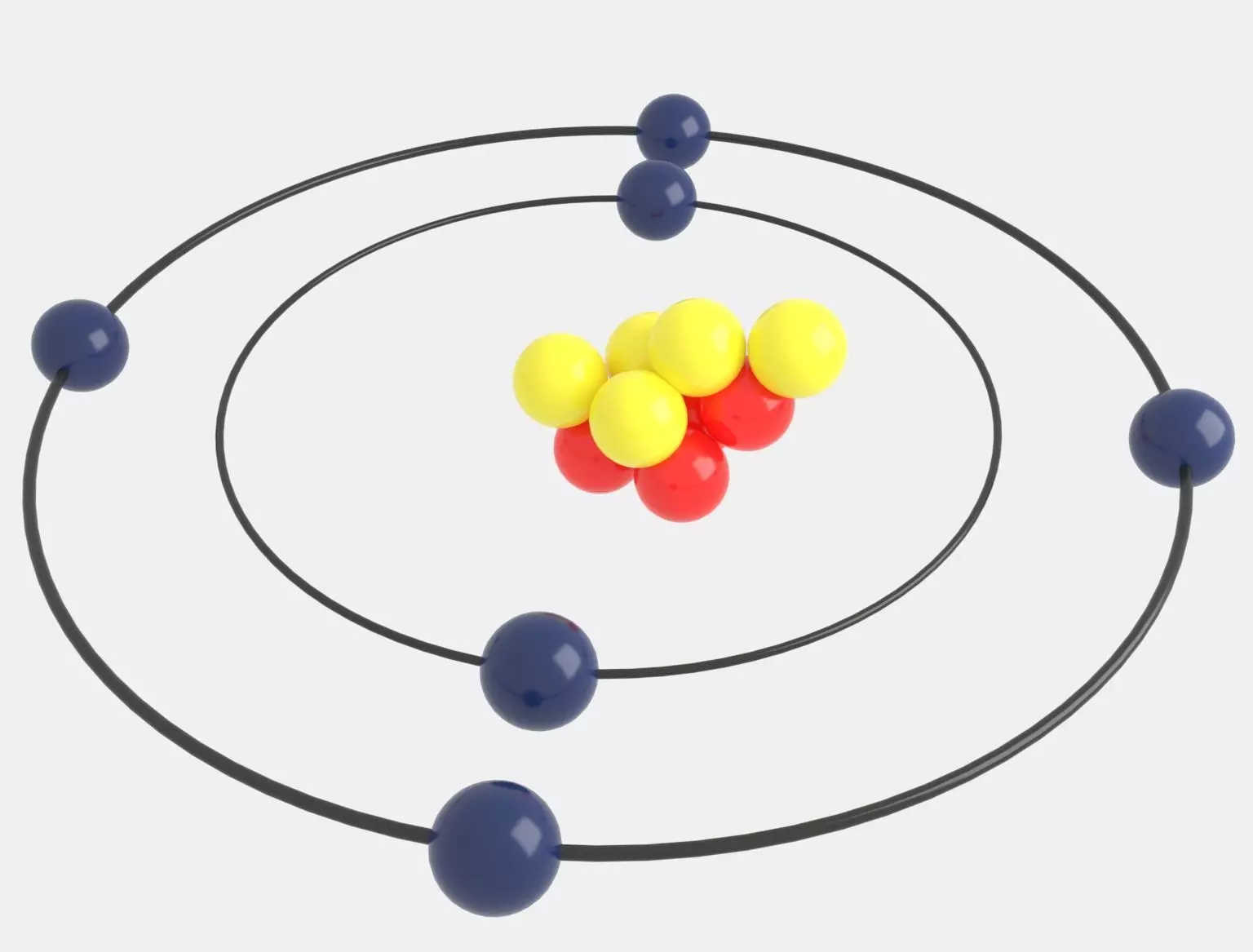 Carbon Atom Royalty Free High Poly 3D model_0