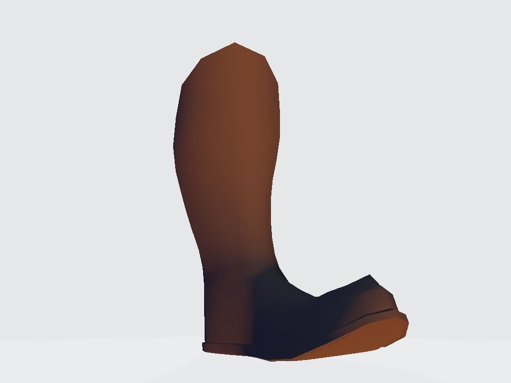 High Boot v3 Low-poly 3D model_20