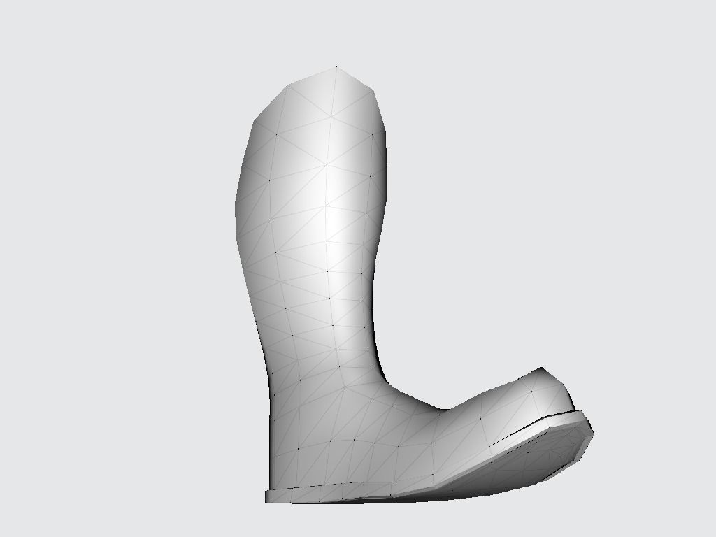 High Boot v3 Low-poly 3D model_18