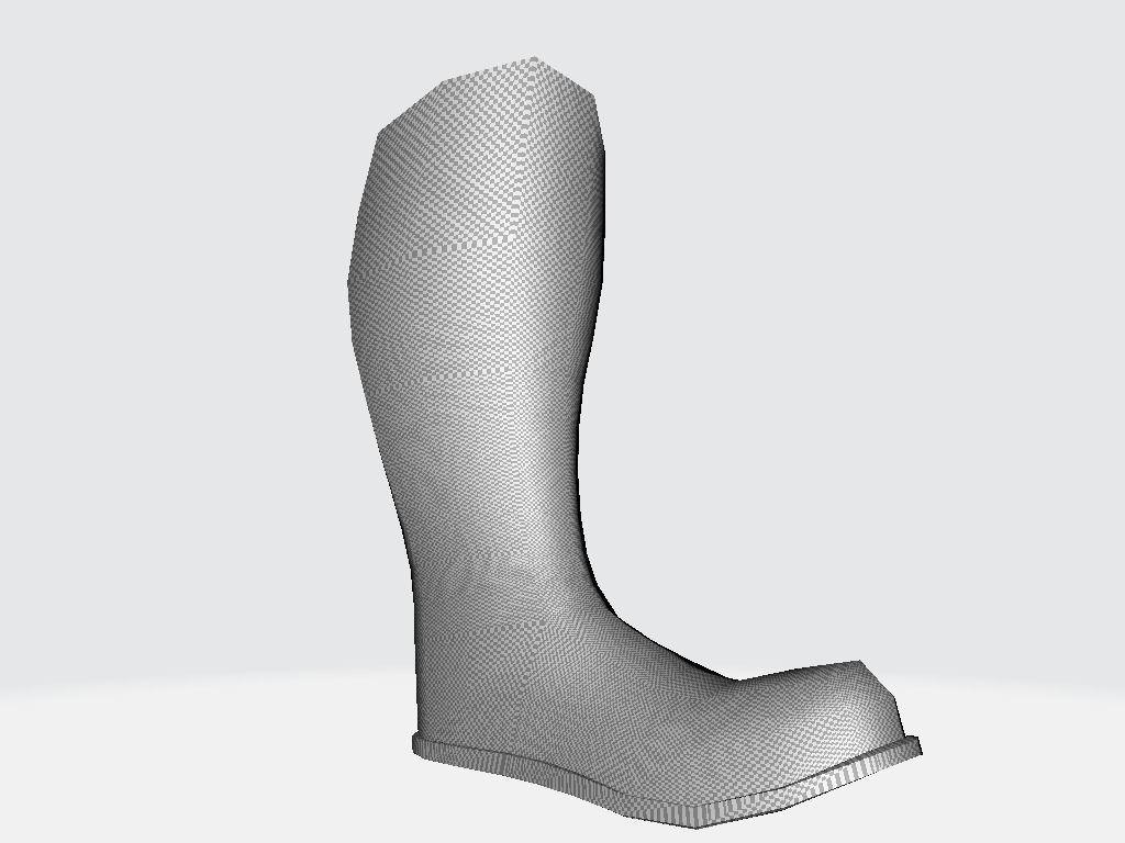 High Boot v3 Low-poly 3D model_5
