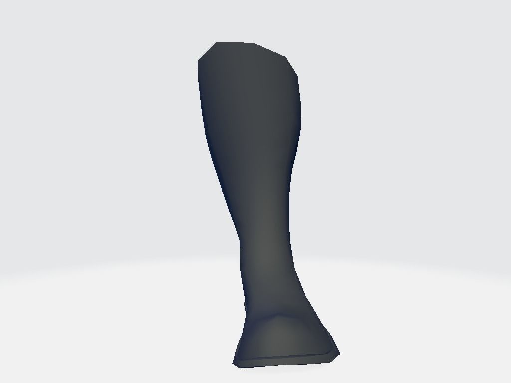 High Boot v3 Low-poly 3D model_4