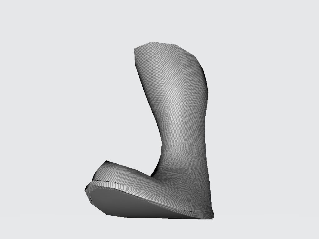 High Boot v3 Low-poly 3D model_8