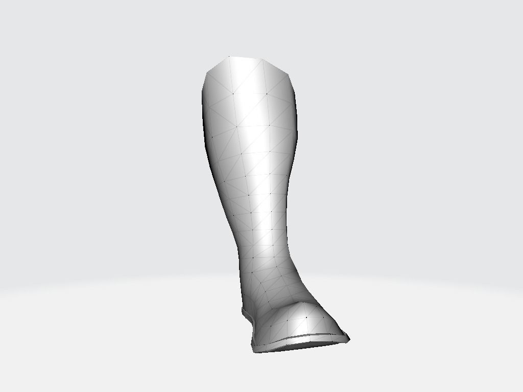 High Boot v3 Low-poly 3D model_14