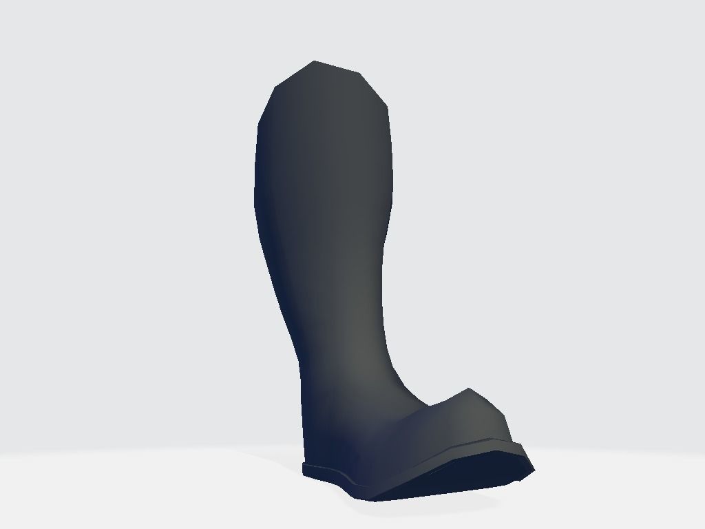 High Boot v3 Low-poly 3D model_2