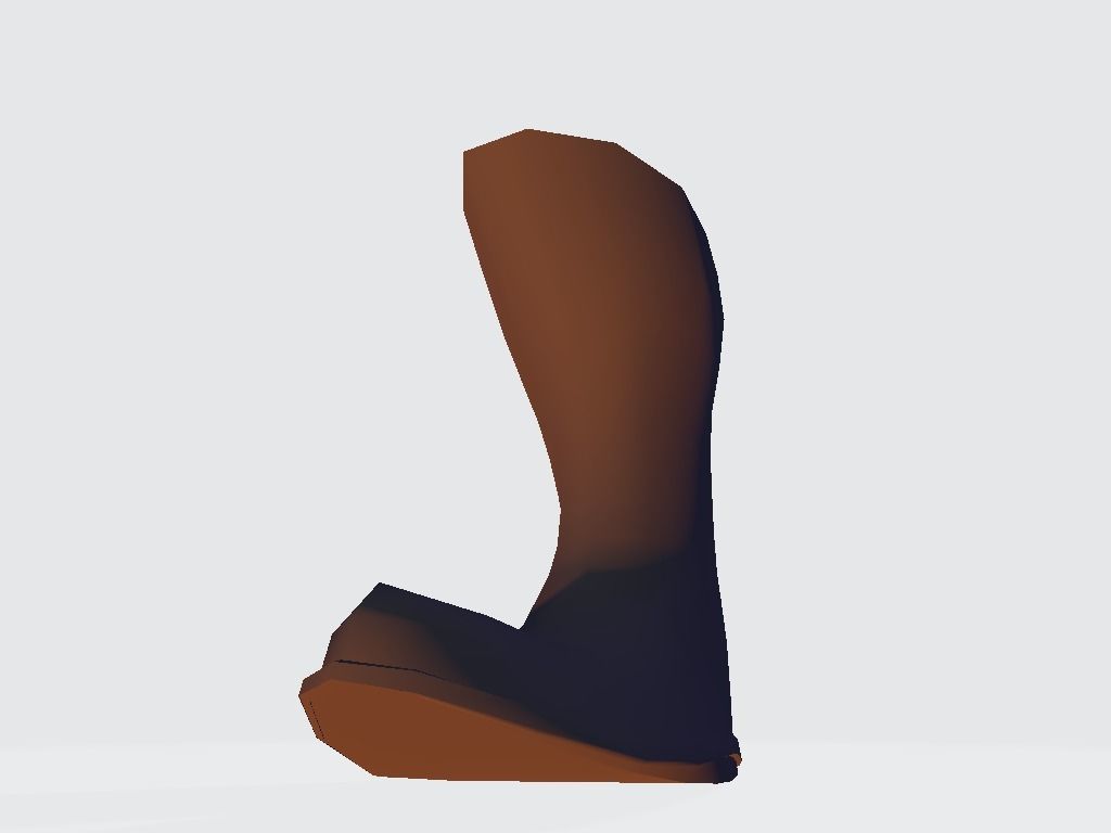 High Boot v3 Low-poly 3D model_21