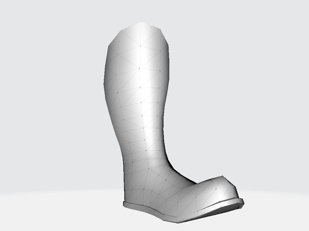 High Boot v3 Low-poly 3D model_15