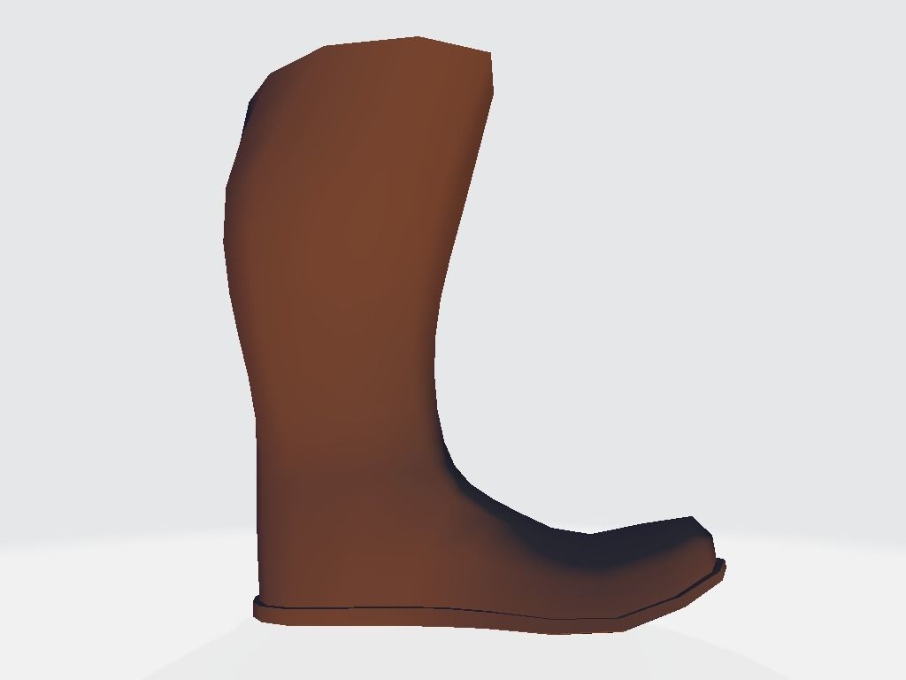 High Boot v3 Low-poly 3D model_23