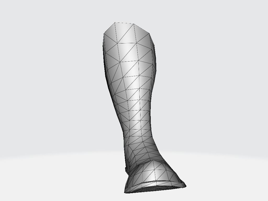 High Boot v3 Low-poly 3D model_10