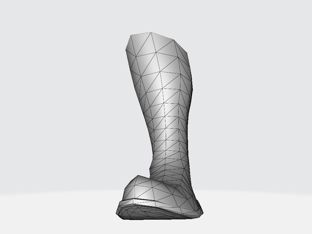 High Boot v3 Low-poly 3D model_11