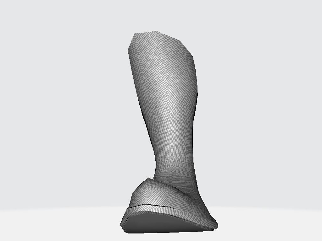 High Boot v3 Low-poly 3D model_6