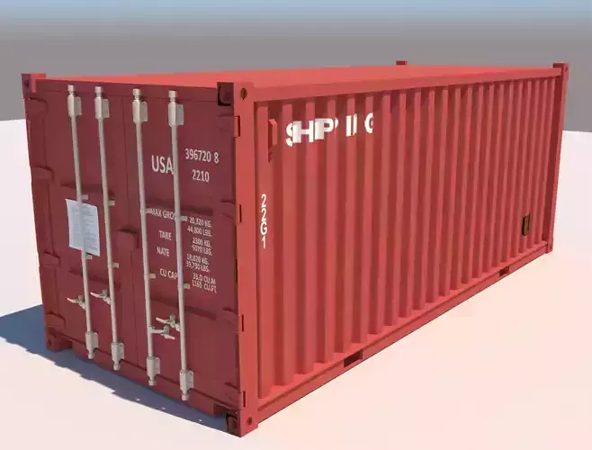 Shipping container royalty free 3D model