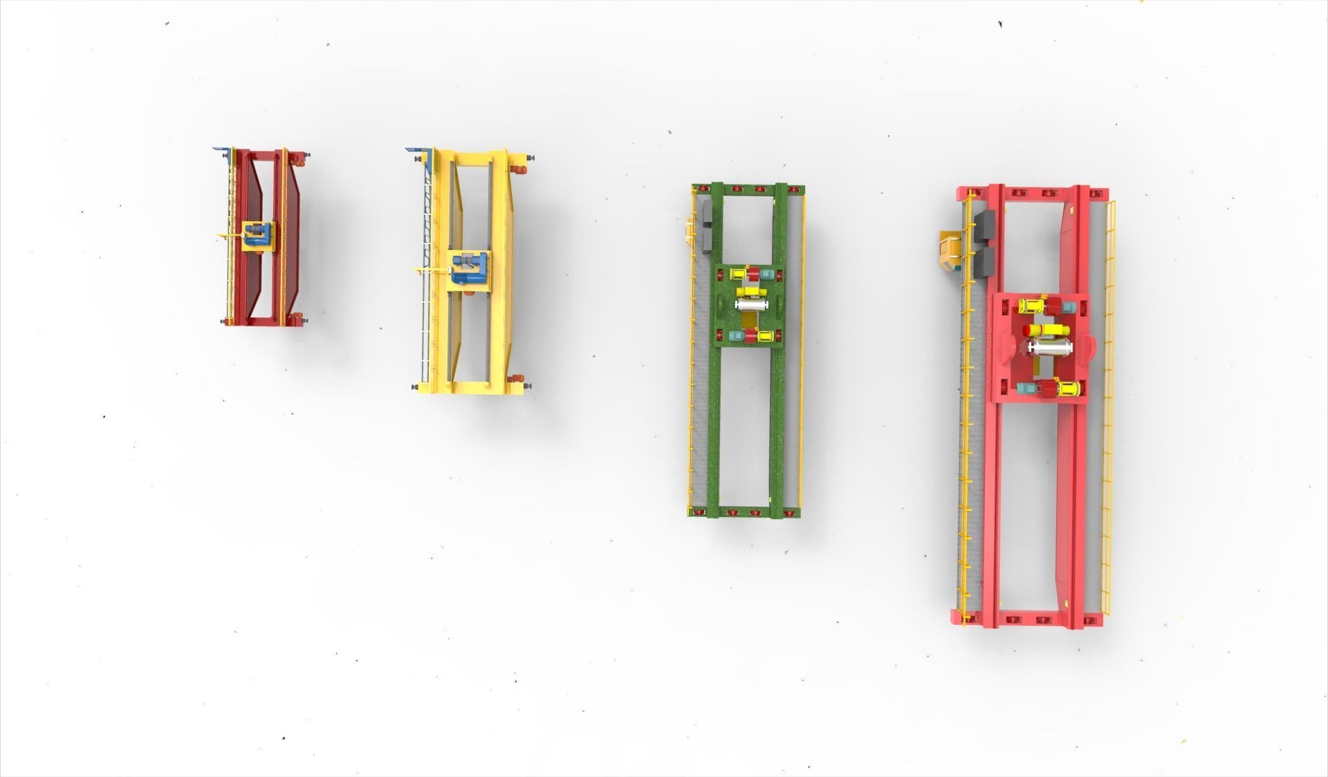 Overhead Crane 3D model_4