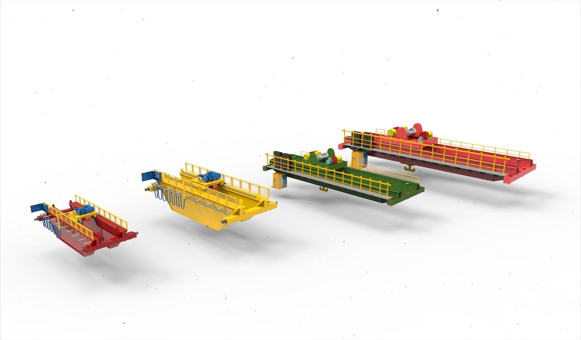 Overhead Crane 3D model_3