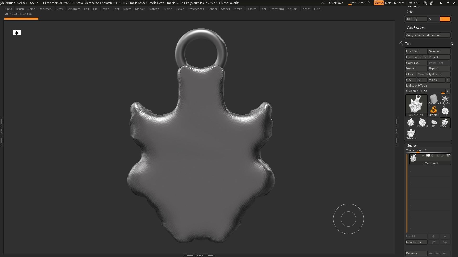 Skull Pendant 3d print model 10 3D print model_8