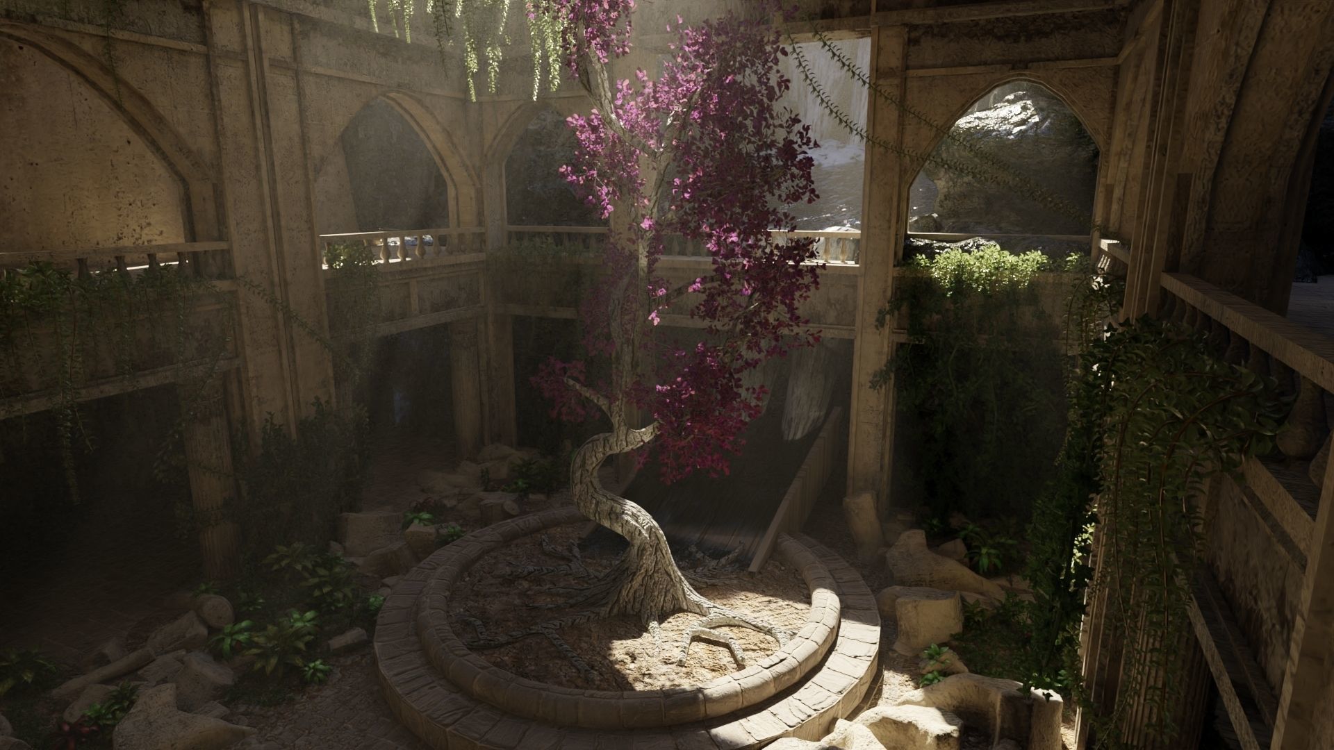 Sacred Tree Scene 3D model_4
