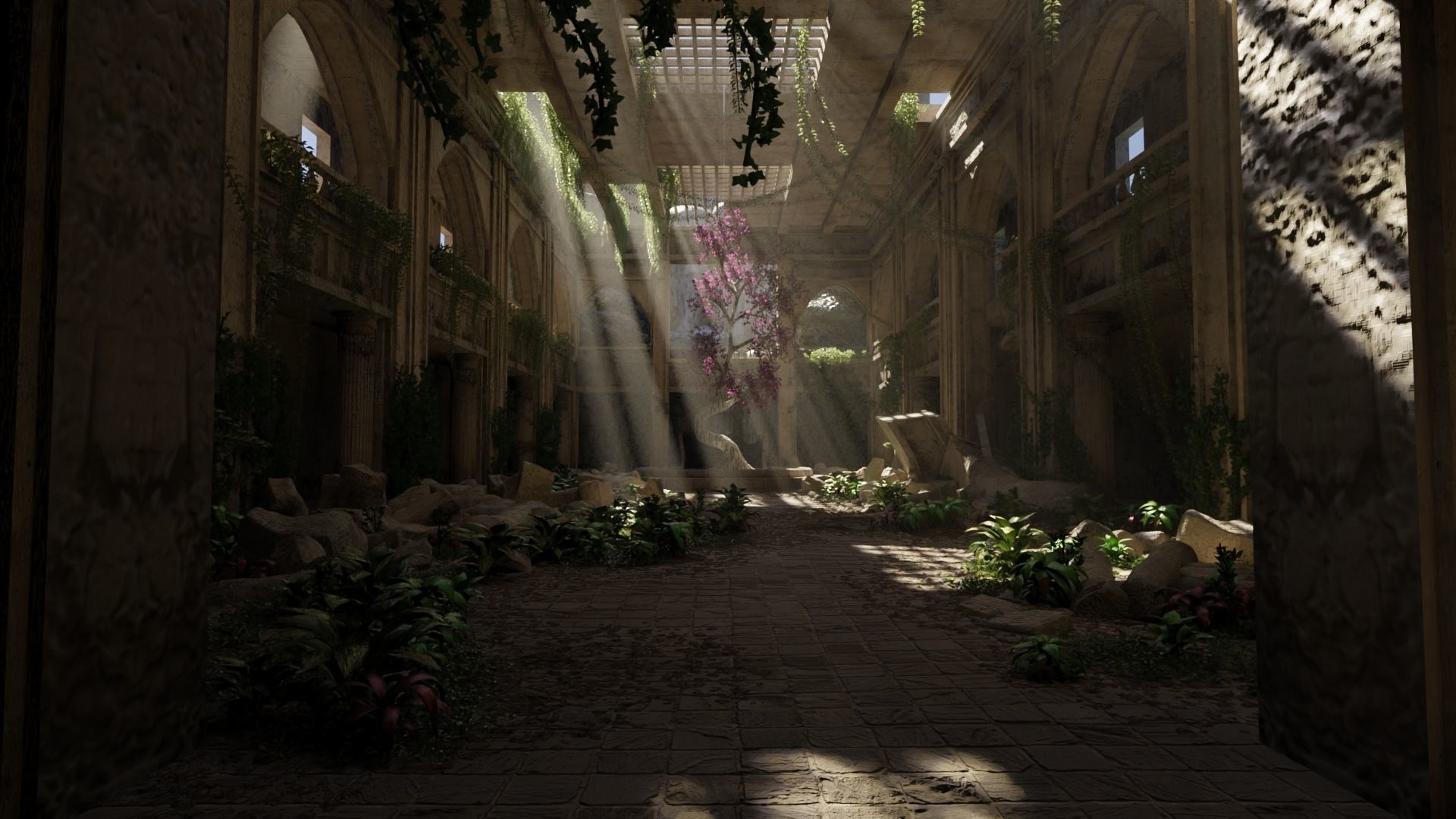 Sacred Tree Scene 3D model_6