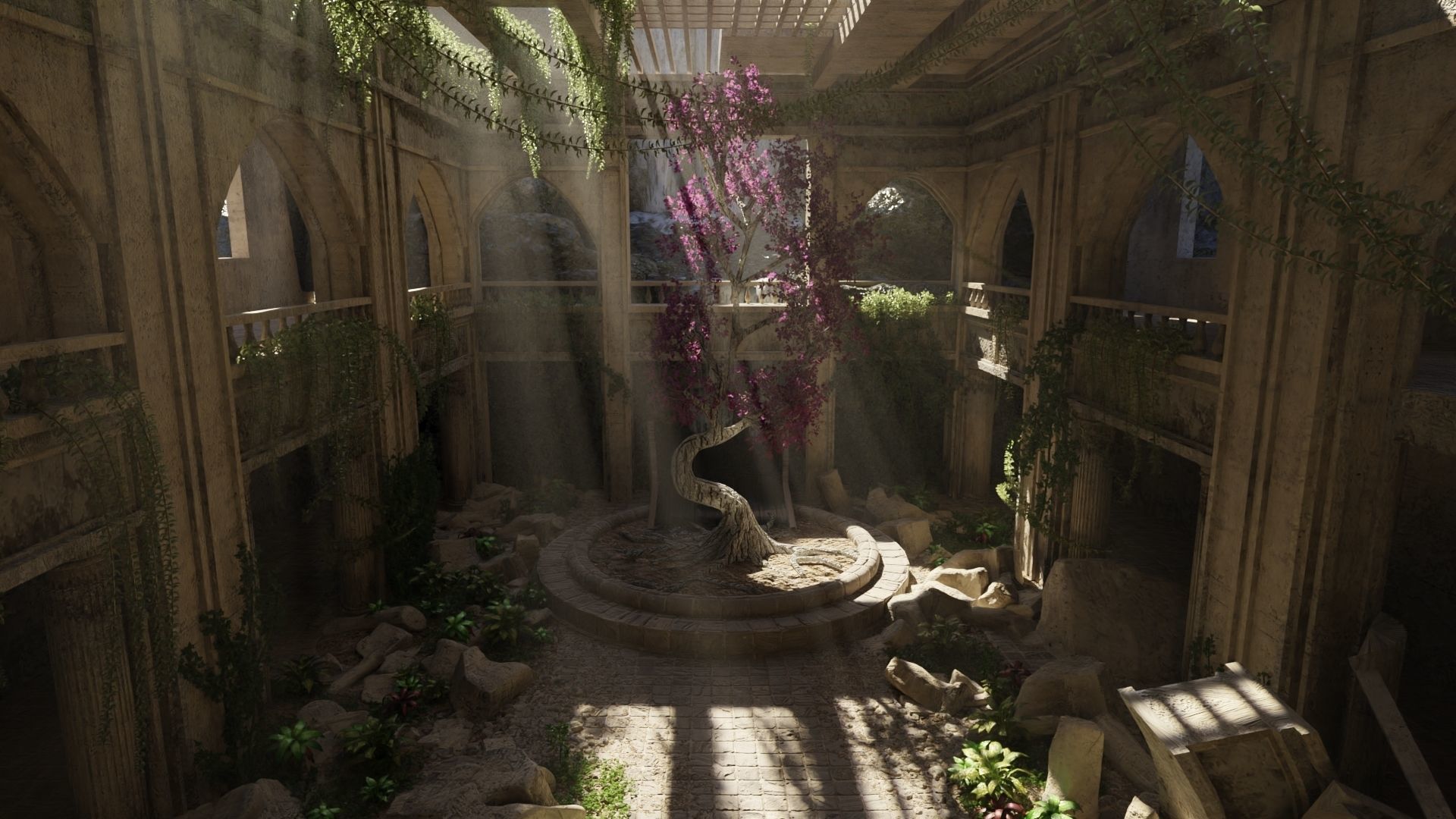 Sacred Tree Scene 3D model_3