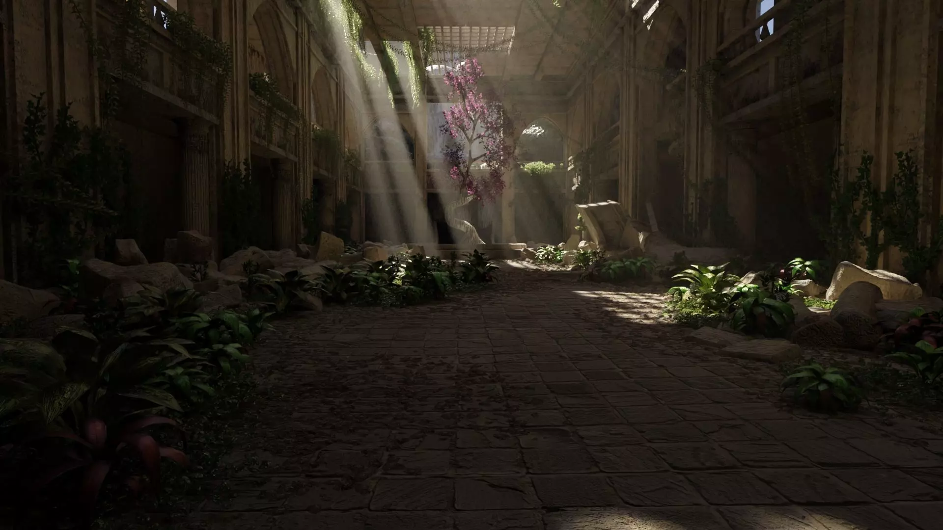 Sacred Tree Scene 3D model_0