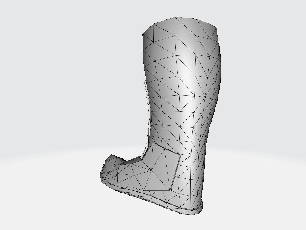 High Boot v4 Low-poly 3D model_13