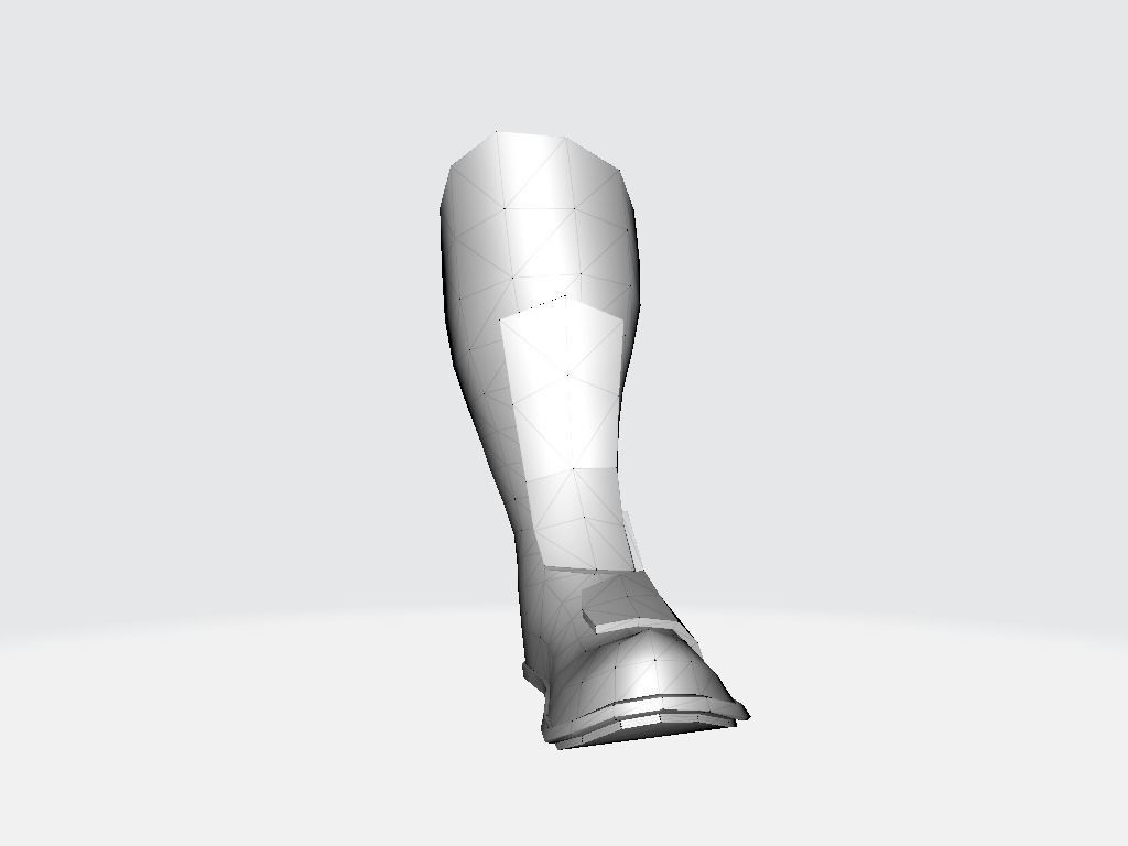 High Boot v4 Low-poly 3D model_17