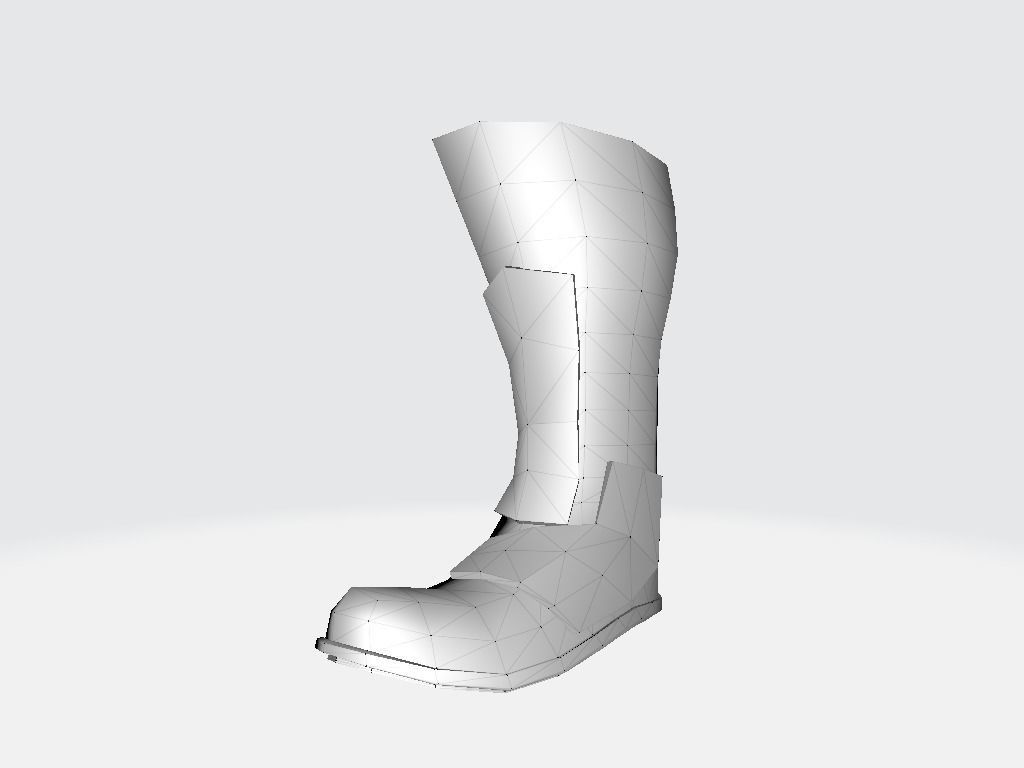 High Boot v4 Low-poly 3D model_19