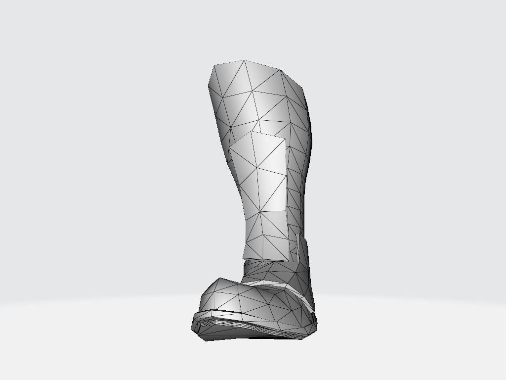 High Boot v4 Low-poly 3D model_9