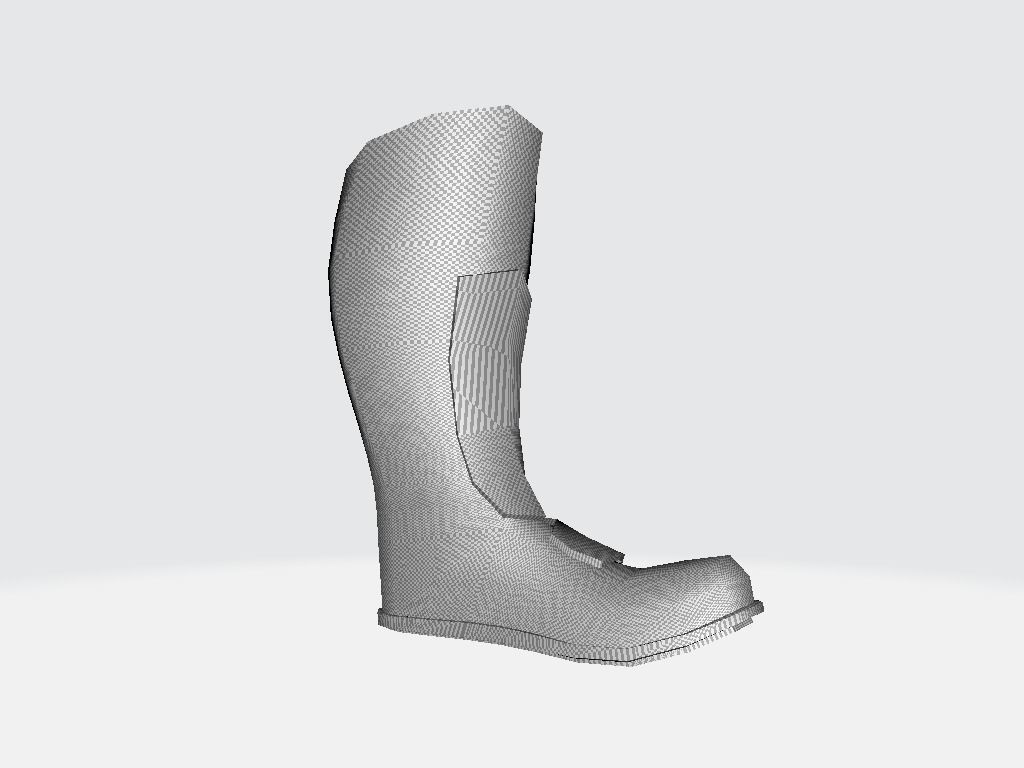 High Boot v4 Low-poly 3D model_23