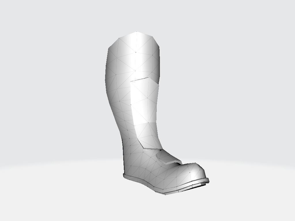 High Boot v4 Low-poly 3D model_18