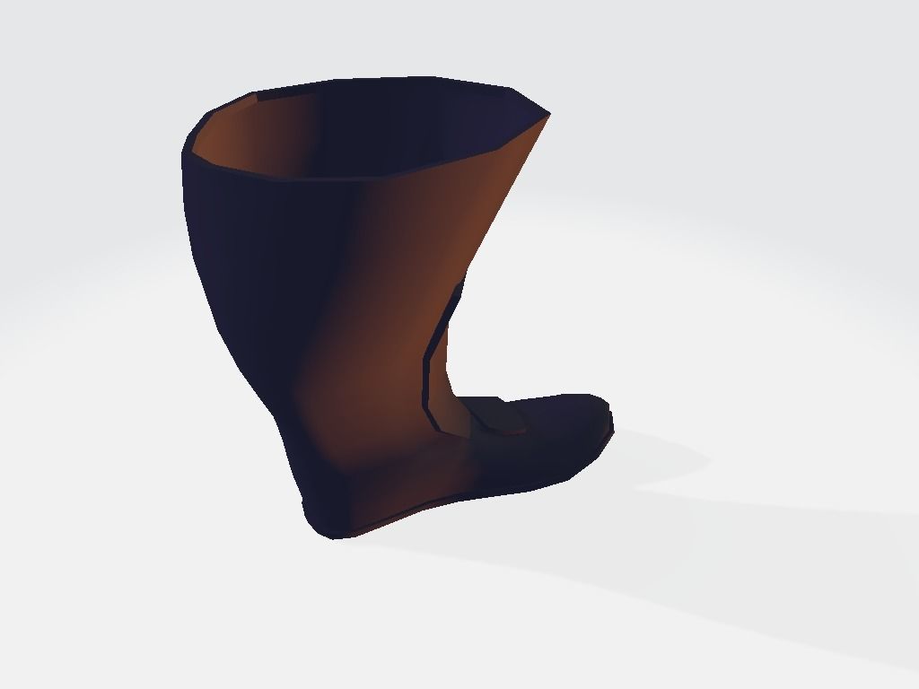 High Boot v4 Low-poly 3D model_8