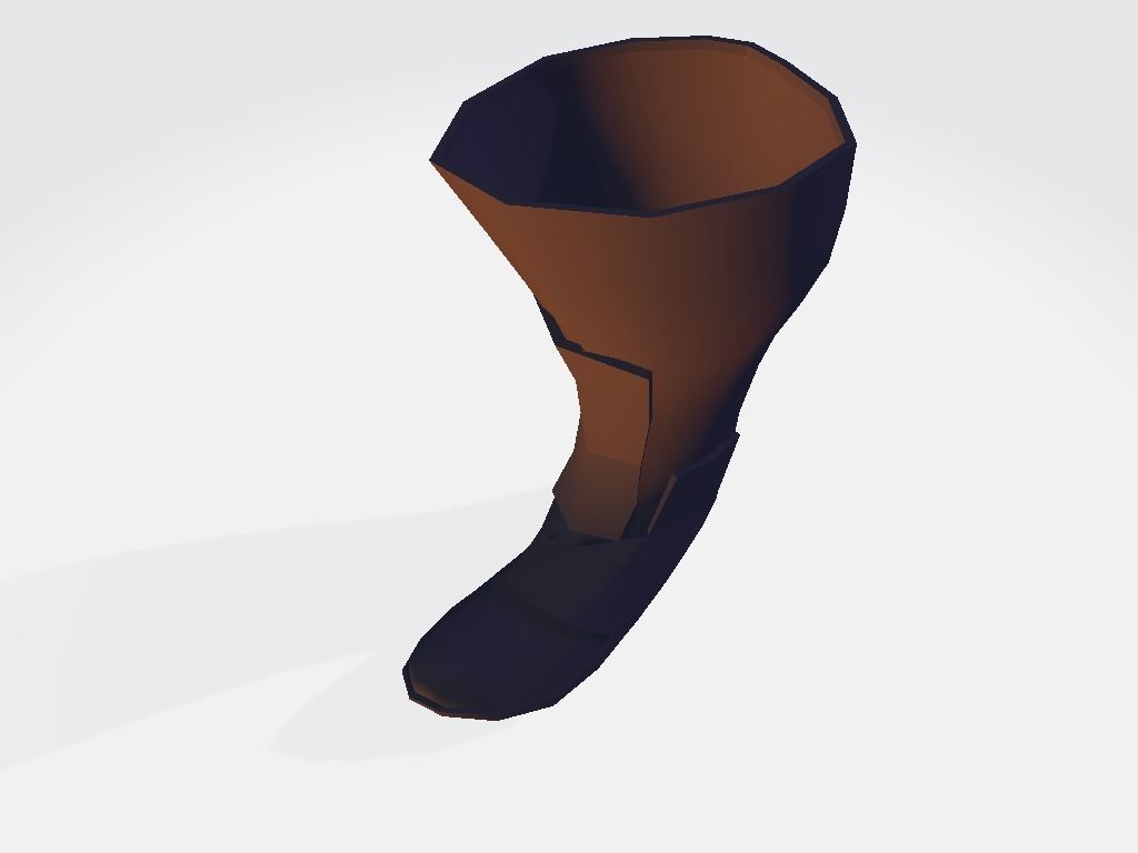 High Boot v4 Low-poly 3D model_7