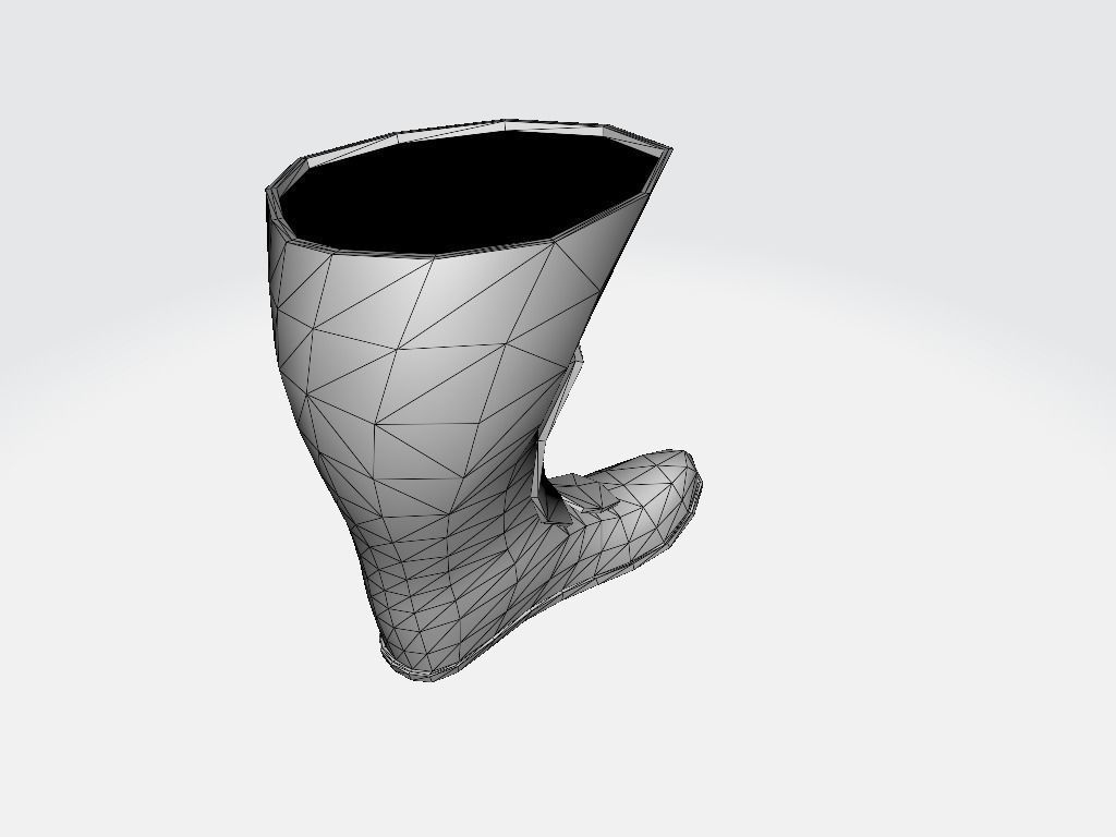 High Boot v4 Low-poly 3D model_14