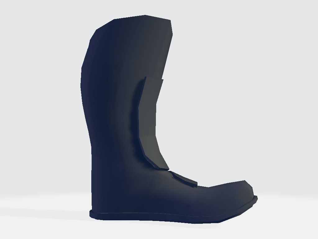 High Boot v4 Low-poly 3D model_3