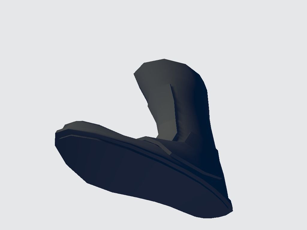 High Boot v4 Low-poly 3D model_5
