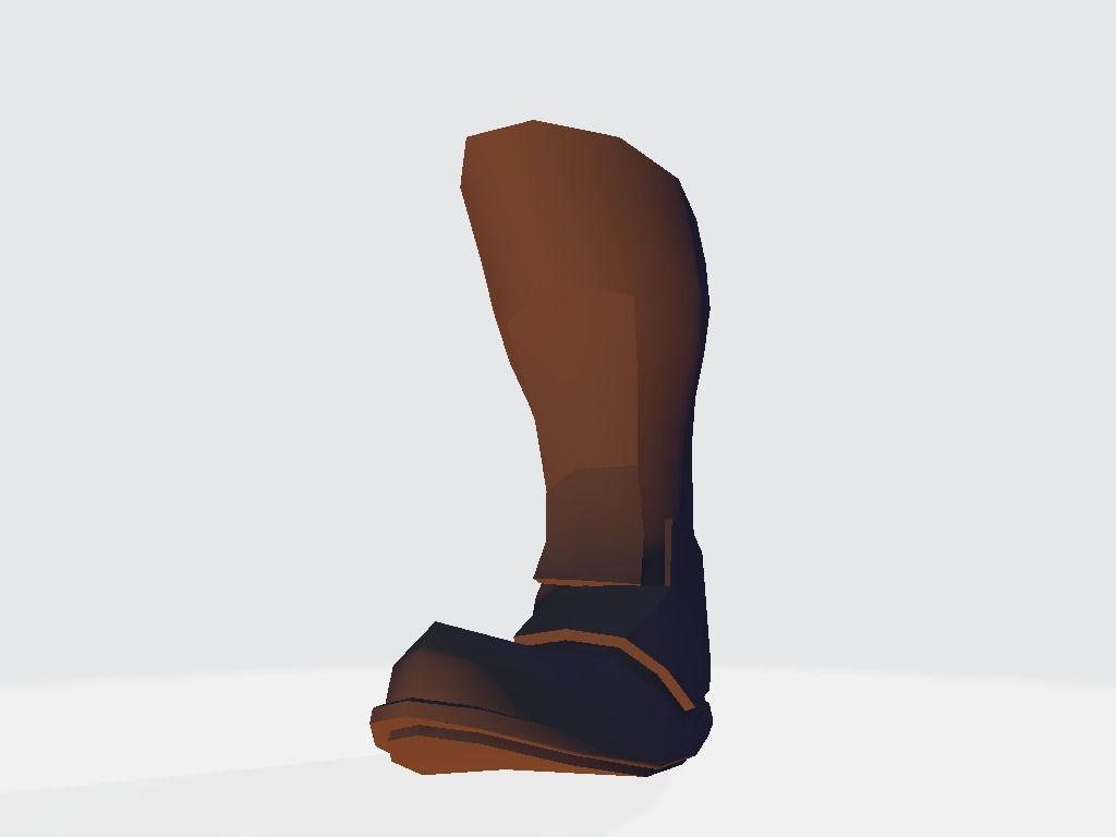 High Boot v4 Low-poly 3D model_6