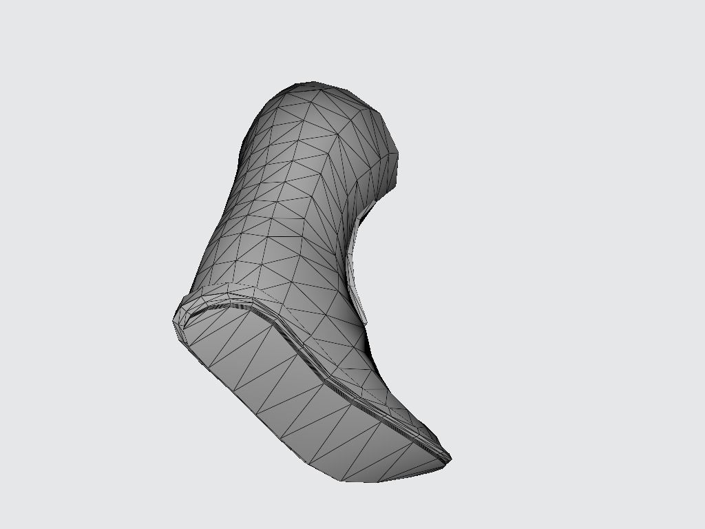 High Boot v4 Low-poly 3D model_15