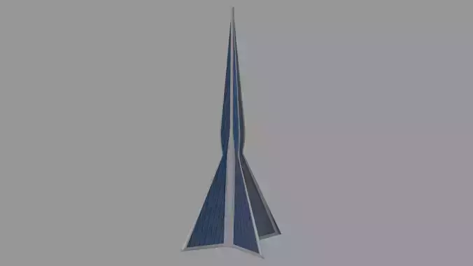Fictional Skyscraper Free low-poly 3D model
