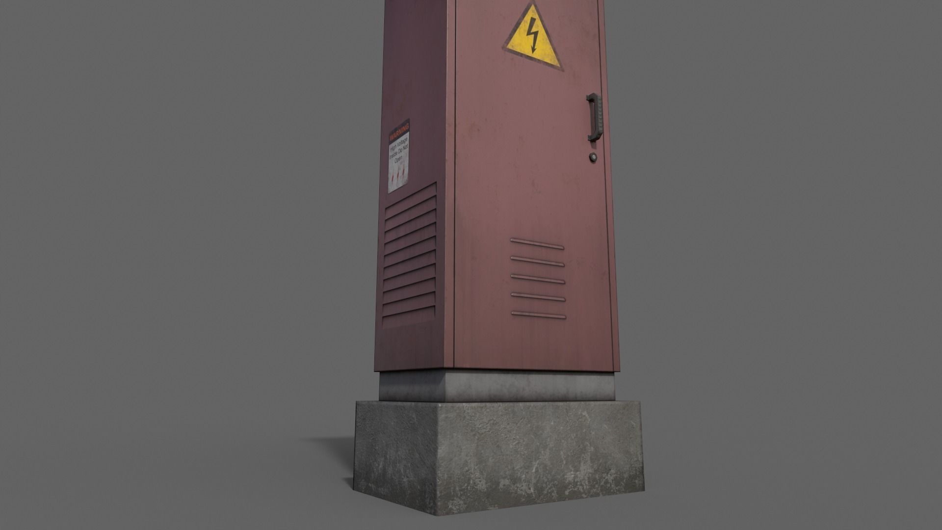 PBR Electric Box Red V2 Low-poly 3D model_11