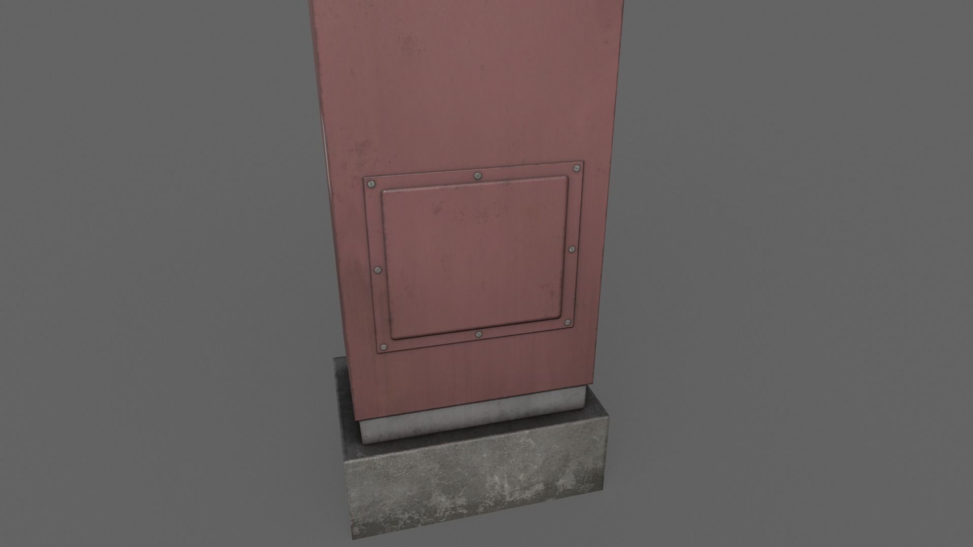 PBR Electric Box Red V2 Low-poly 3D model_15