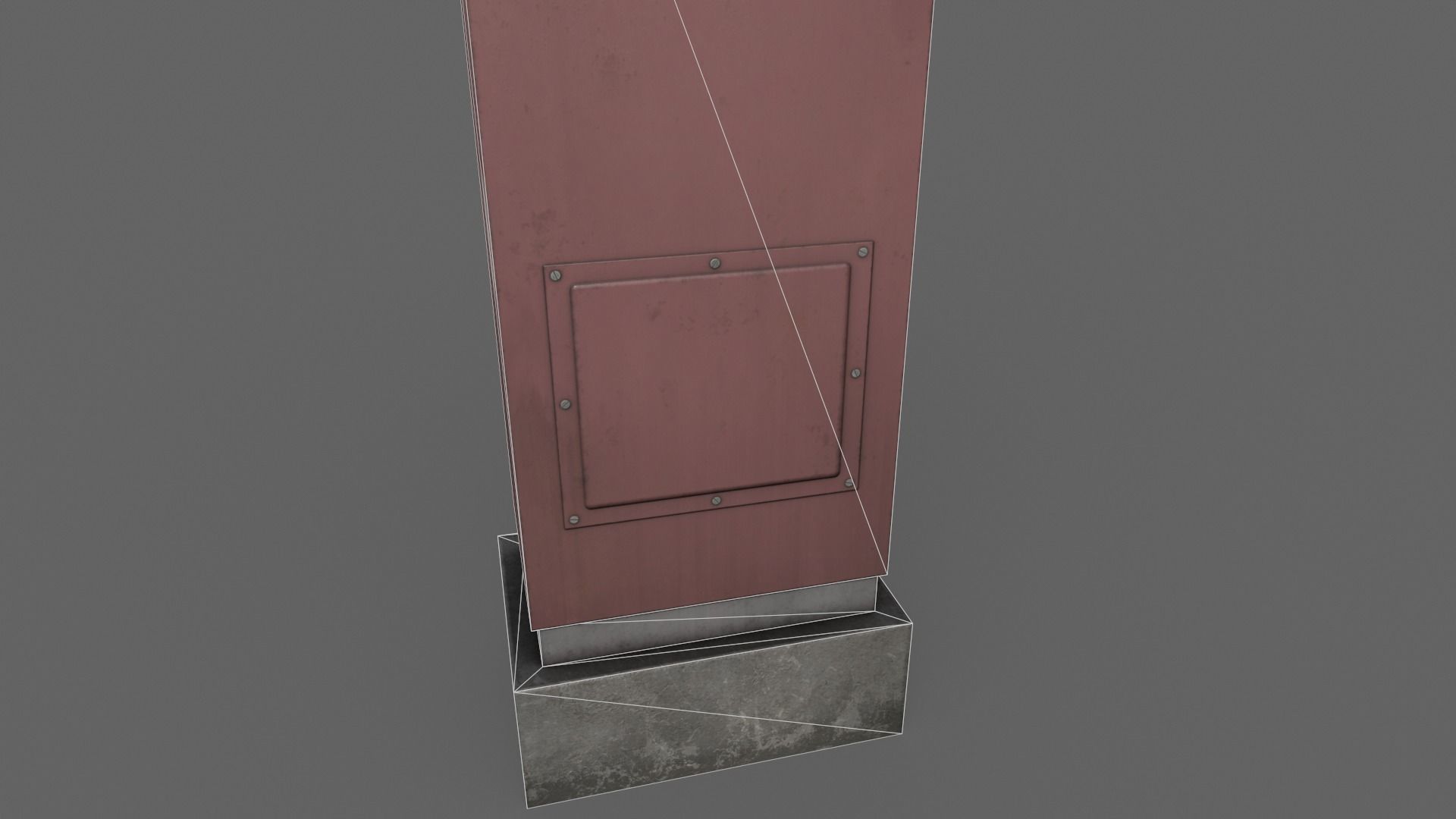 PBR Electric Box Red V2 Low-poly 3D model_22