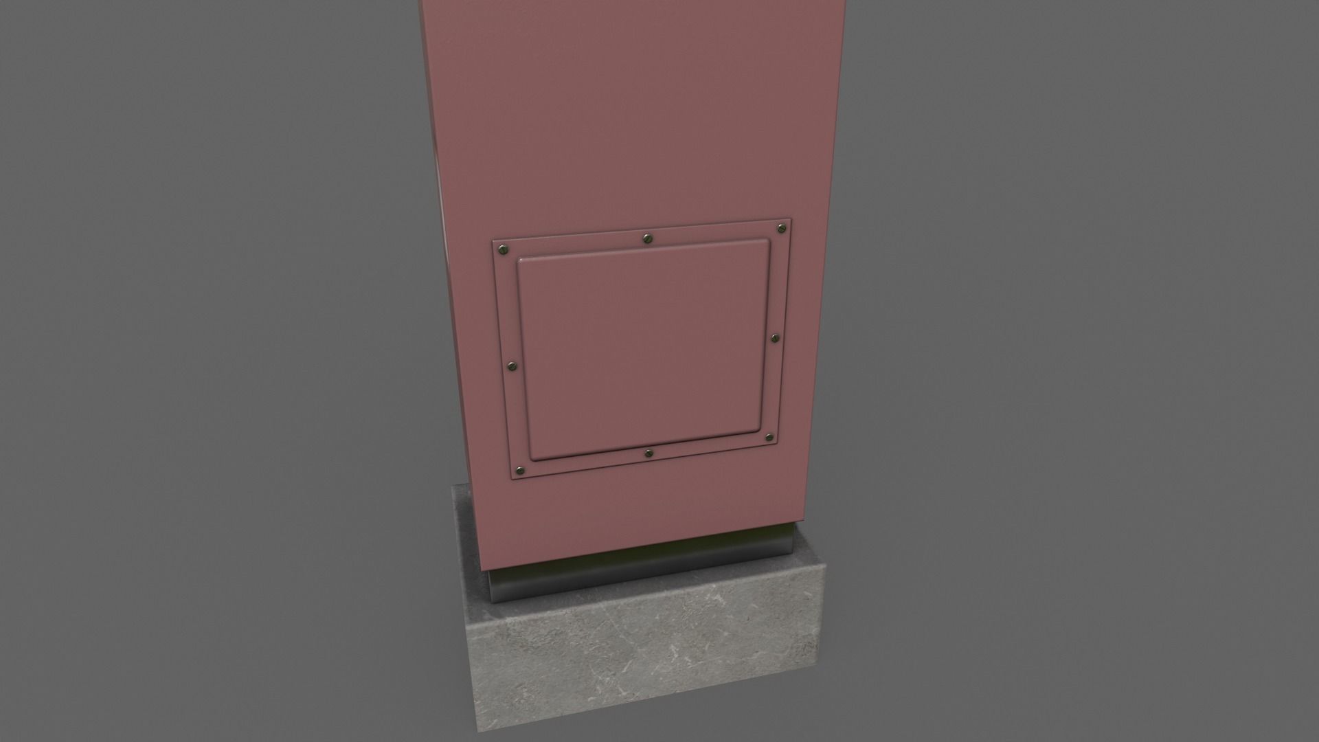 PBR Electric Box Red V2 Low-poly 3D model_8