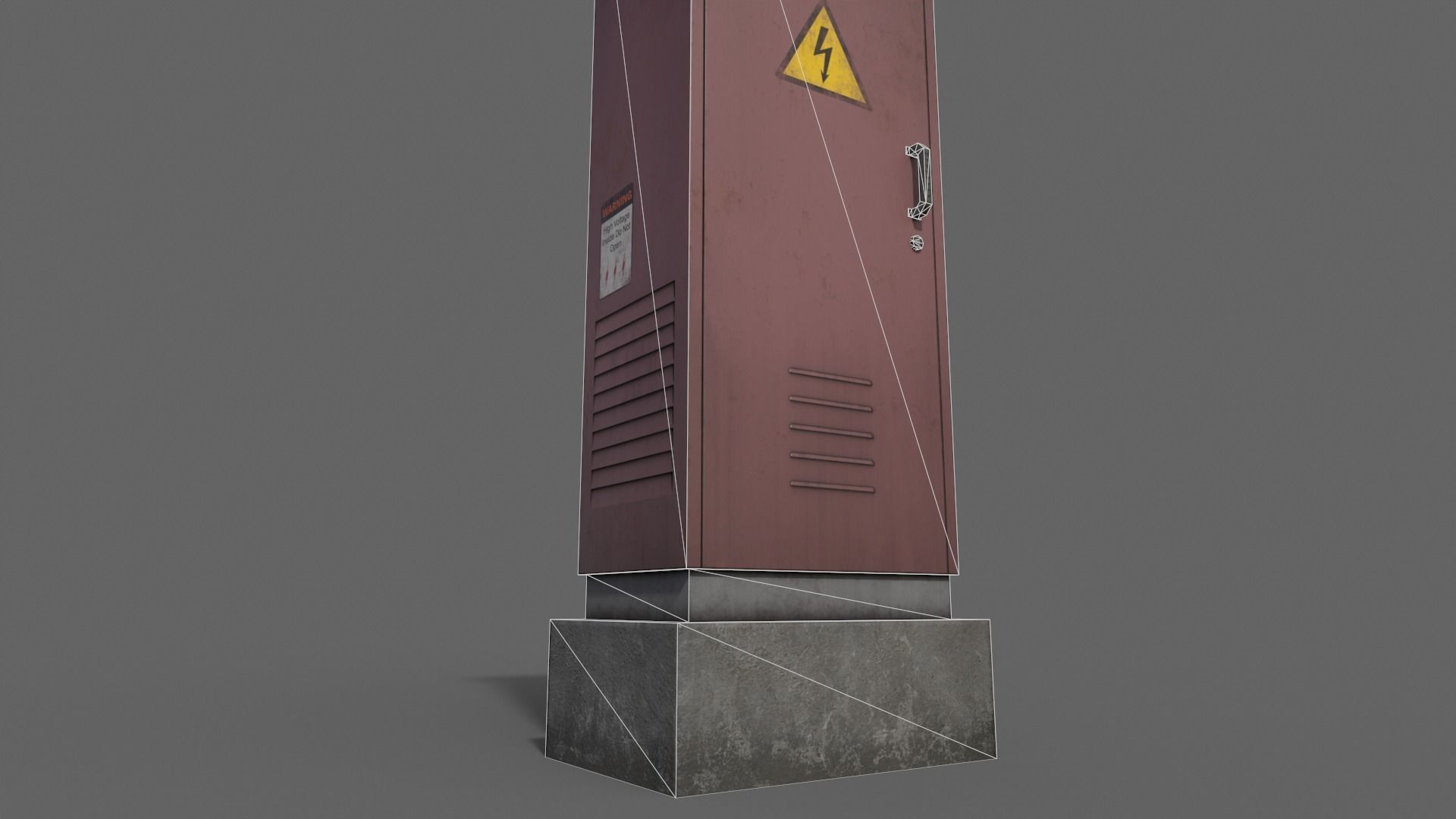 PBR Electric Box Red V2 Low-poly 3D model_18