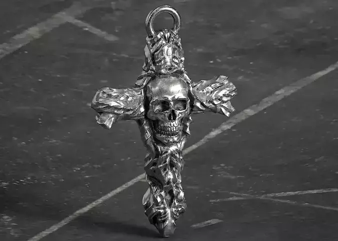 Skull Pendant 3d print model 11 3D print model
