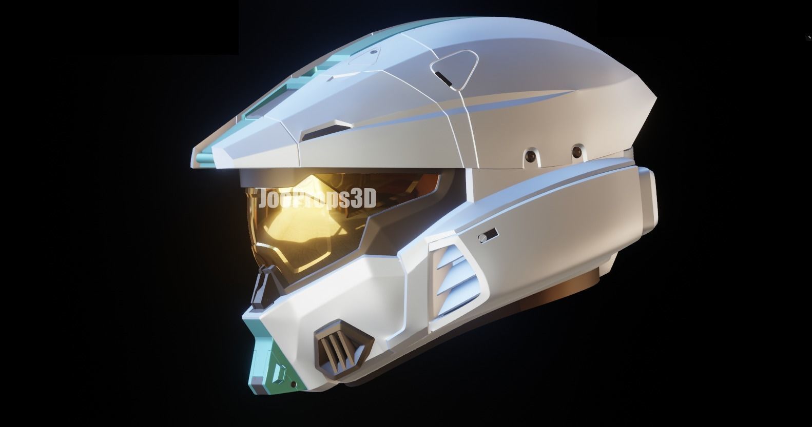 HIGHLY ACCURATE Halo Infinite Mark 7 Helmet 3D print model_3